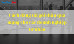 Cách đăng tải gói thầu qua mạng cho các doanh nghiệp tư nhân