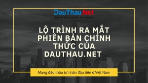 Lộ trình ra mắt phiên bản chính thức của Sàn đấu thầu dành cho tư nhân DauThau.Net