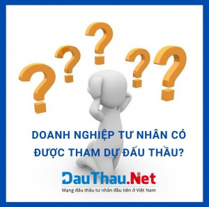 Doanh nghiệp tư nhân có được tham dự đấu thầu