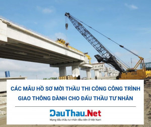 Mẫu hồ sơ mời thầu xây dựng công trình giao thông dành cho đấu thầu tư nhân