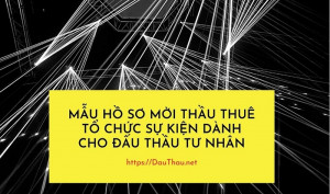 Mẫu hồ sơ mời thầu dịch vụ thuê tổ chức sự kiện dành cho đấu thầu tư nhân