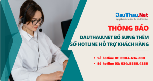 [Thông báo] - DauThau.Net bổ sung thêm số hotline mới cho hệ thống tổng đài