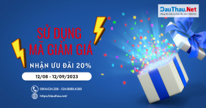 Nhận ngay mã giảm giá 20% tại các biển quảng cáo ngoài trời hoặc trên xe bus cho mọi gói VIP của DauThau.info