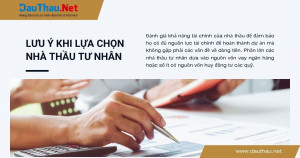 Lưu ý khi lựa chọn nhà thầu tư nhân