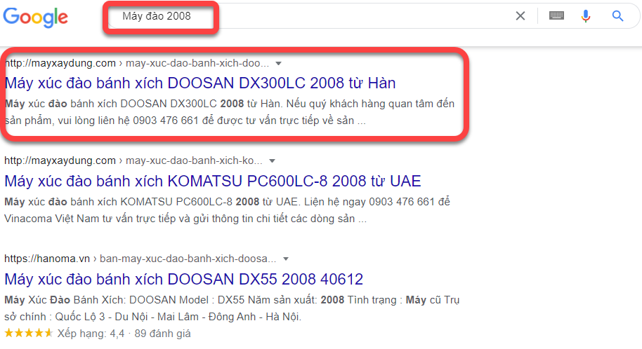 từ khóa máy đào 2008