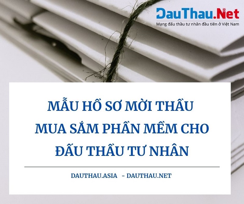 Các mẫu hồ sơ mời thầu mua sắm phần mềm dành cho tư nhân