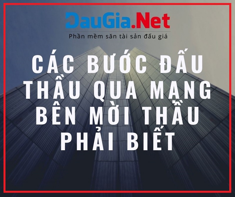 Các bước đấu thầu qua mạng dành cho bên mời thầu