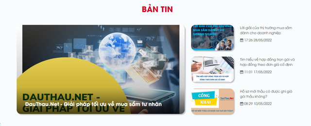 bản tin của dauthau net