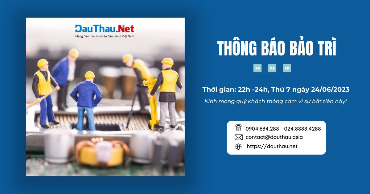 Thông báo bảo trì ngày 24/06/2023