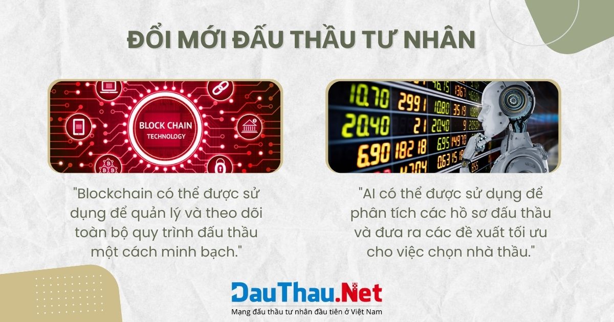 Đổi mới trong đấu thầu tư nhân