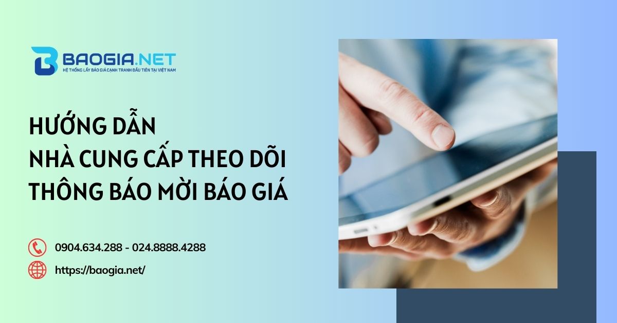 Hướng dẫn nhà cung cấp theo dõi Thông báo mời báo giá