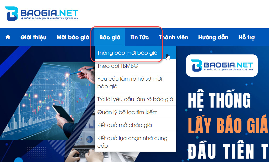 thông báo mời báo giá