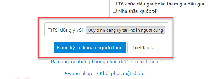 đăng ký tài khoản người dùng