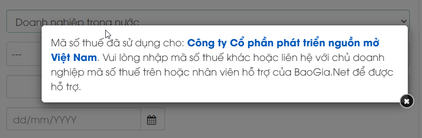 Hình 3 Hệ thống tự động lấy thông tin theo MST doanh nghiệp