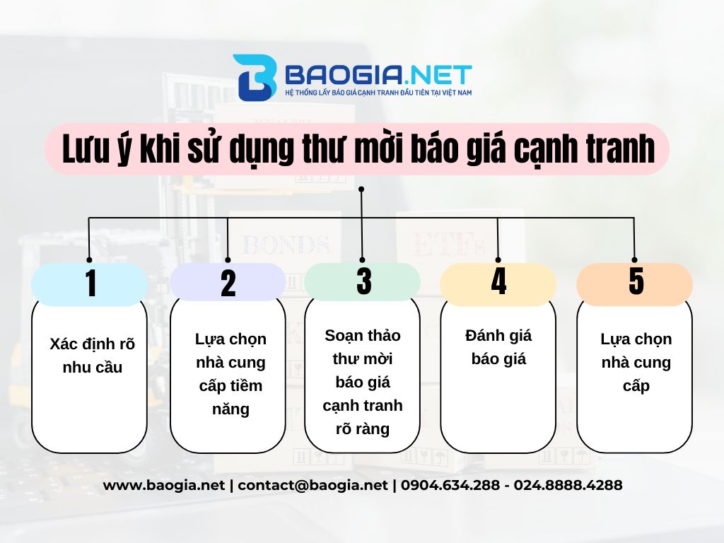 Một số lưu ý khi sử dụng thư mời báo giá cạnh tranh